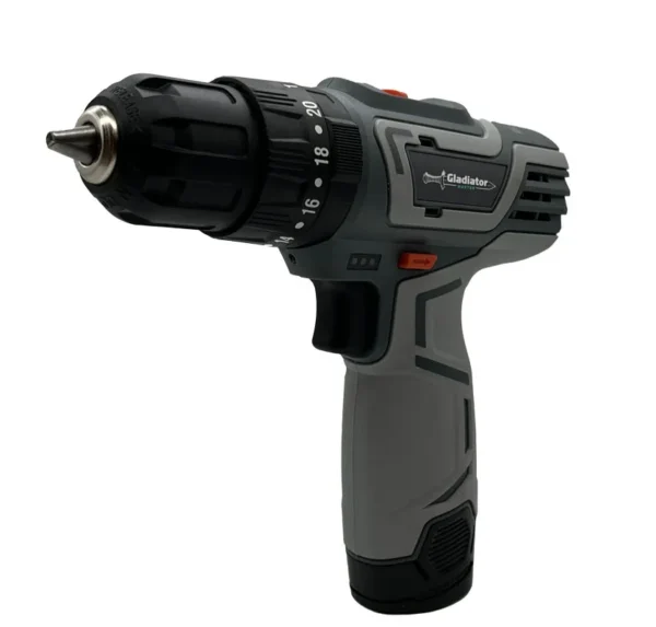 TALADRO ATORNILLADOR GLADIATOR 12V C/1 BATERIA Y CARGADOR