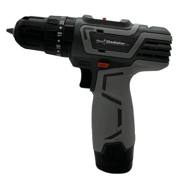 TALADRO ATORNILLADOR GLADIATOR 12V C/1 BATERIA Y CARGADOR