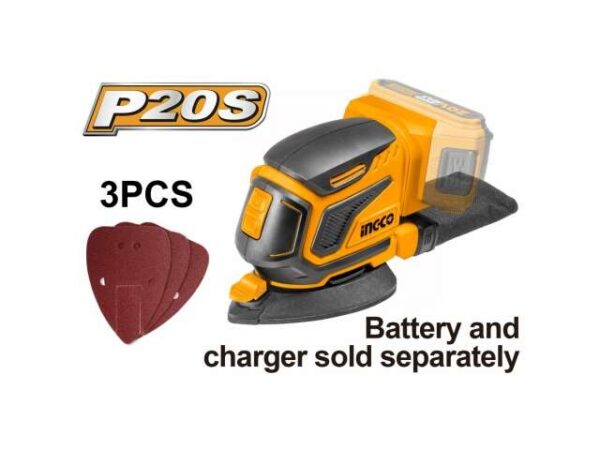 LIJADORA ORBITAL DELTA A BATERIA P20S INGCO CDSLI2051