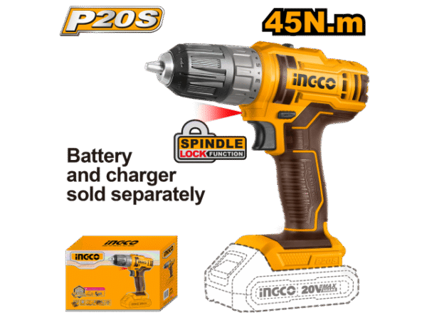 ATORNILLADOR A BATERIA 20V 10MM P20S SIN BAT SIN CARGADOR CDLI200515