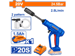 HIDROLAVADORA A BATERIA 20V 24,5 BAR 2,5 LTS/MIN C/BAT Y CARGADOR WADFOW - WQX01202
