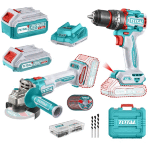 Kit Línea 20v: Amoladora + Atornillador Percutor, 2 Baterías