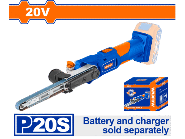 MINI LIJADORA DE BANDA A BATERIA 20V P20S BATERIA WADFOW WLBS1501 S/BAT S/CARG