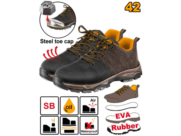 ZAPATOS DE SEGURIDAD SB CON PUNTERA ACERO TALLE 42