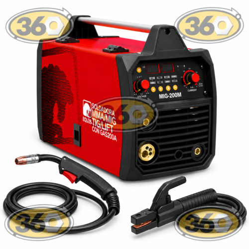0b0114d7-c128-4399-a4a1-2a652c9ed750 Soldadora Digital inverter IGBT 4 en 1 Flux/Gas MIG/MMA/ TIG Lift 200A Equus